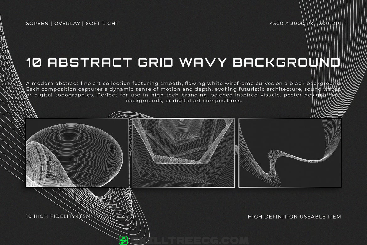 Abstract Grid Wavy Backgrounds（053769）-技能树
